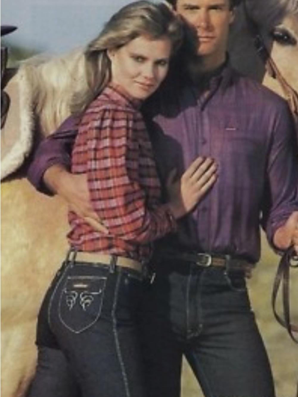 Vintage 80's Jordache Dark Denim Blue with Embroidered Pockets Size 36 - Picture 12 of 12